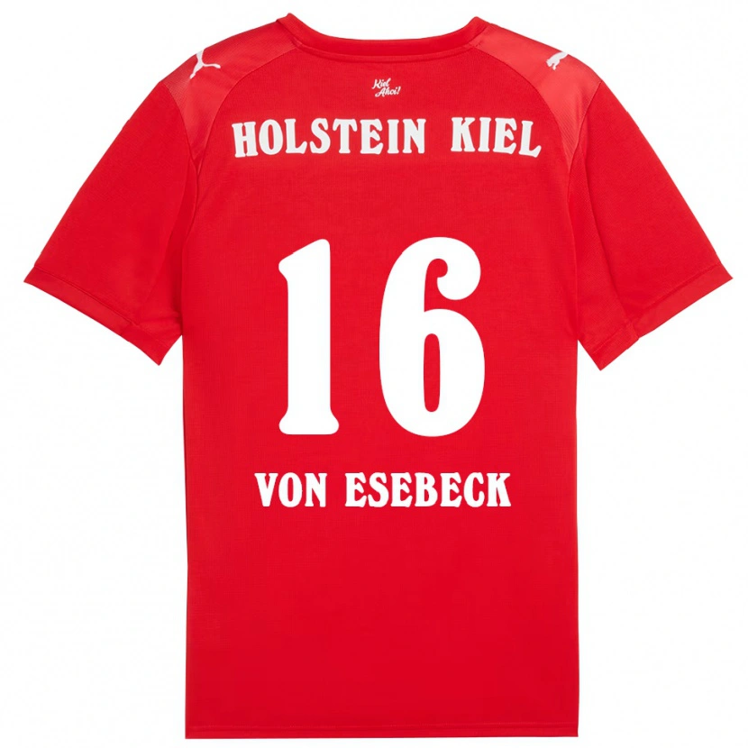Danxen Damen Oskar Von Esebeck #16 Rot Blau Auswärtstrikot Trikot 2025/26 T-Shirt Schweiz