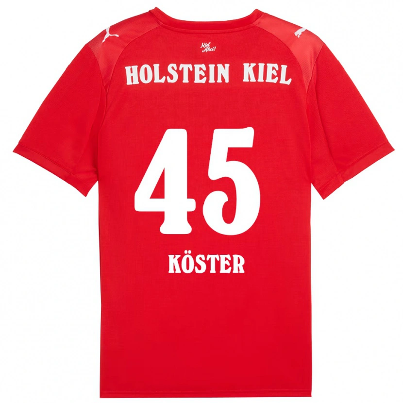 Danxen Damen Louis Köster #45 Rot Blau Auswärtstrikot Trikot 2025/26 T-Shirt Schweiz