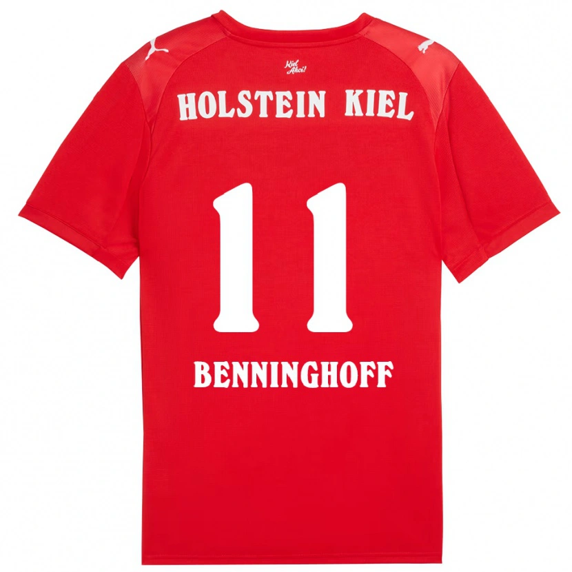Danxen Damen Finn Benninghoff #11 Rot Blau Auswärtstrikot Trikot 2025/26 T-Shirt Schweiz