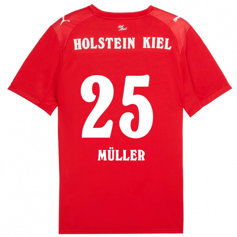 Danxen Damen Marcus Müller #25 Rot Blau Auswärtstrikot Trikot 2025/26 T-Shirt Schweiz