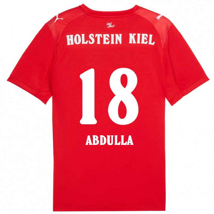 Danxen Damen Ali Abdulla #18 Rot Blau Auswärtstrikot Trikot 2025/26 T-Shirt Schweiz