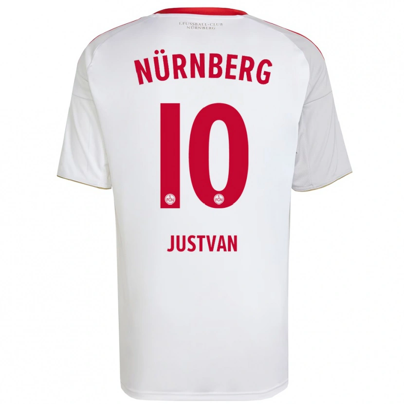 Danxen Damen Julian Justvan #10 Weiß Rot Auswärtstrikot Trikot 2025/26 T-Shirt Schweiz