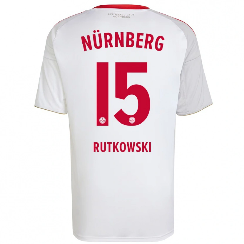 Danxen Damen Nicolas Rutkowski #15 Weiß Rot Auswärtstrikot Trikot 2025/26 T-Shirt Schweiz