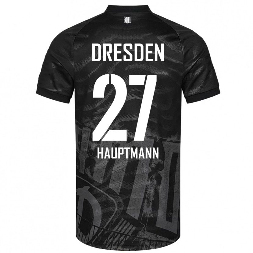 Danxen Damen Niklas Hauptmann #27 Schwarz Grau Auswärtstrikot Trikot 2025/26 T-Shirt Schweiz