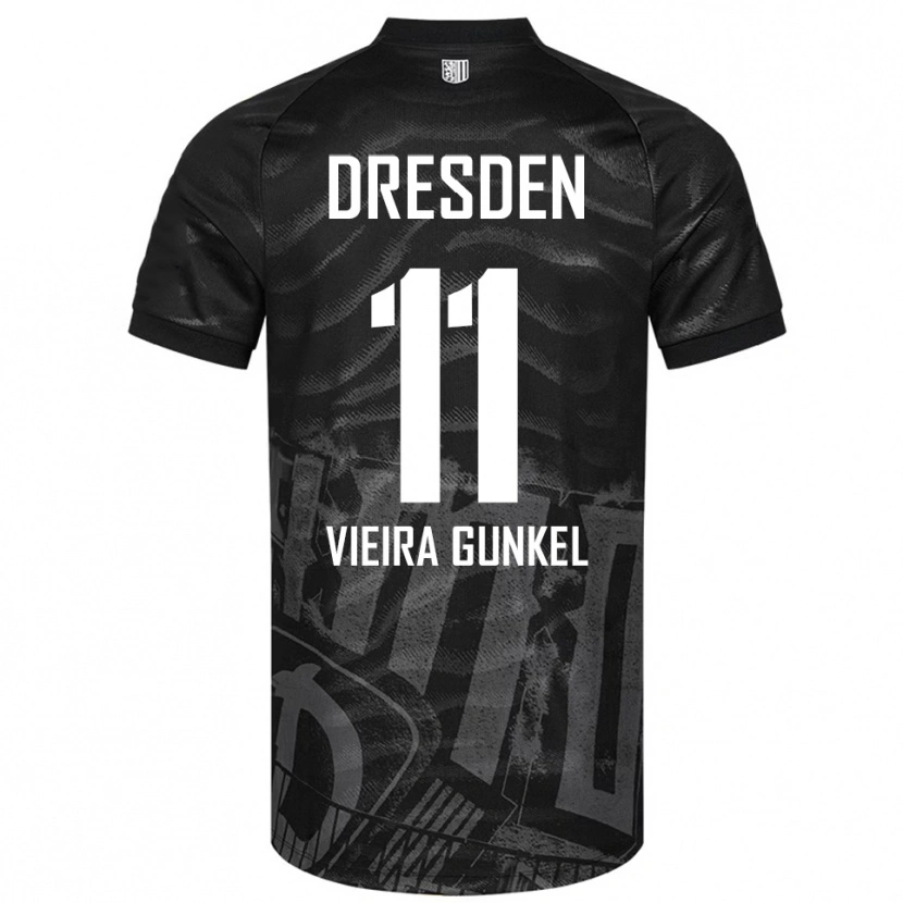 Danxen Damen Joel Vieira Gunkel #11 Schwarz Grau Auswärtstrikot Trikot 2025/26 T-Shirt Schweiz