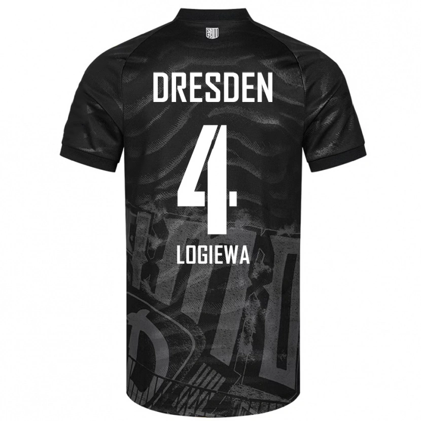 Danxen Damen Luca Logiewa #4 Schwarz Grau Auswärtstrikot Trikot 2025/26 T-Shirt Schweiz