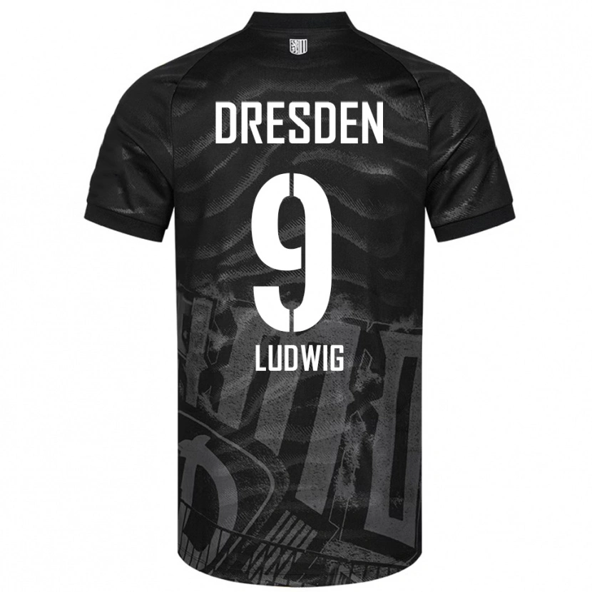 Danxen Damen Yannis Ludwig #9 Schwarz Grau Auswärtstrikot Trikot 2025/26 T-Shirt Schweiz