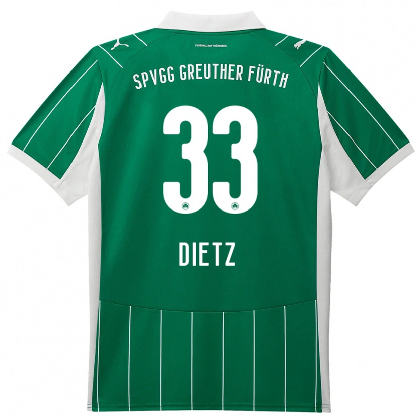 Danxen Damen Maximilian Dietz #33 Grün Weiß Auswärtstrikot Trikot 2025/26 T-Shirt Schweiz