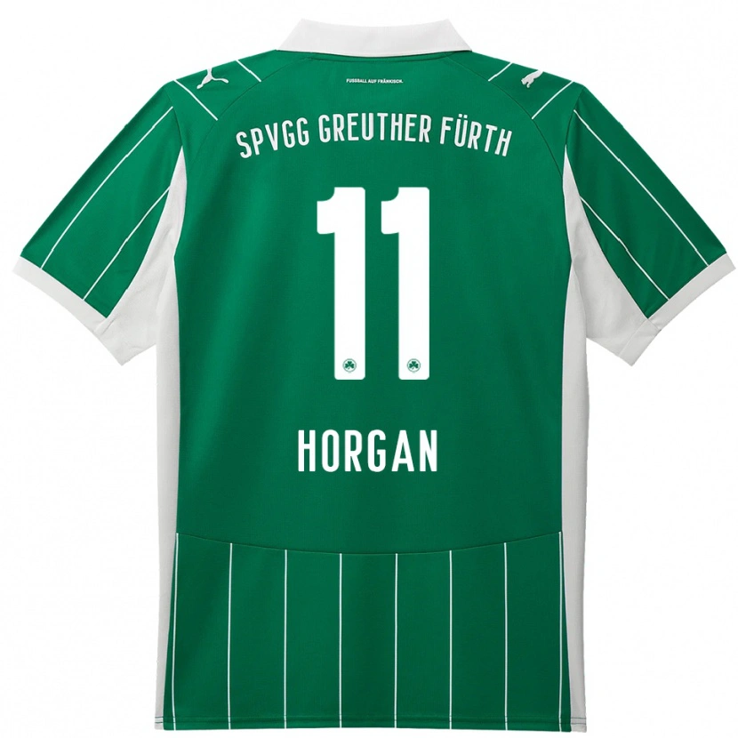 Danxen Damen Finn Horgan #11 Grün Weiß Auswärtstrikot Trikot 2025/26 T-Shirt Schweiz