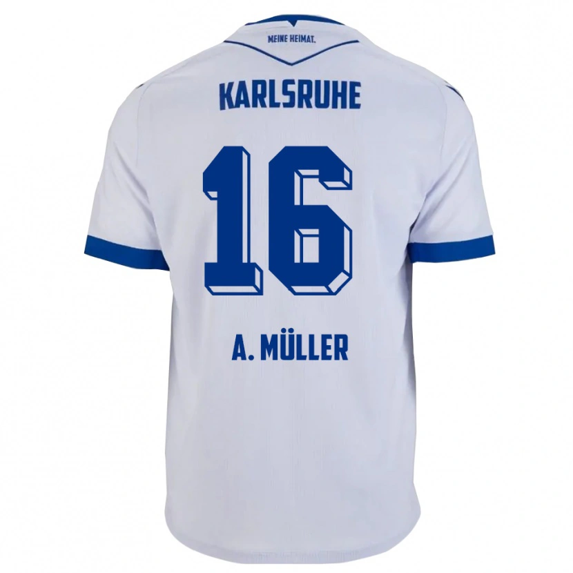 Danxen Damen Andreas Müller #16 Weiß Blau Auswärtstrikot Trikot 2025/26 T-Shirt Schweiz