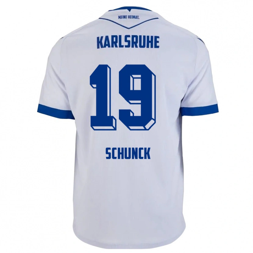 Danxen Damen Tim Schunck #19 Weiß Blau Auswärtstrikot Trikot 2025/26 T-Shirt Schweiz
