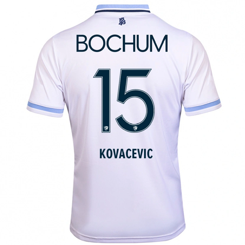 Danxen Damen Elhan Kovacevic #15 Weiß Himmelblau Auswärtstrikot Trikot 2025/26 T-Shirt Schweiz