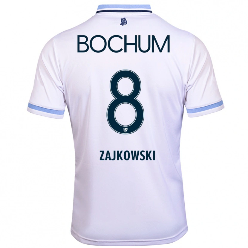 Danxen Damen Cedric Zajkowski #8 Weiß Himmelblau Auswärtstrikot Trikot 2025/26 T-Shirt Schweiz