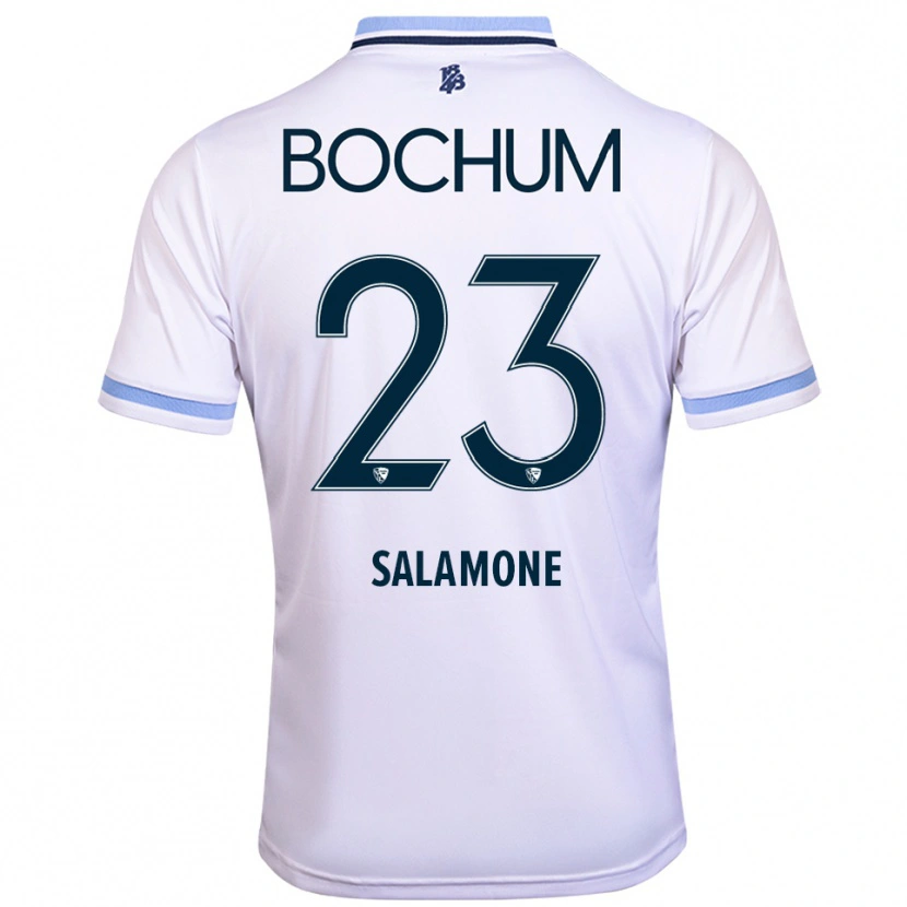 Danxen Damen Elia-Giona Salamone #23 Weiß Himmelblau Auswärtstrikot Trikot 2025/26 T-Shirt Schweiz