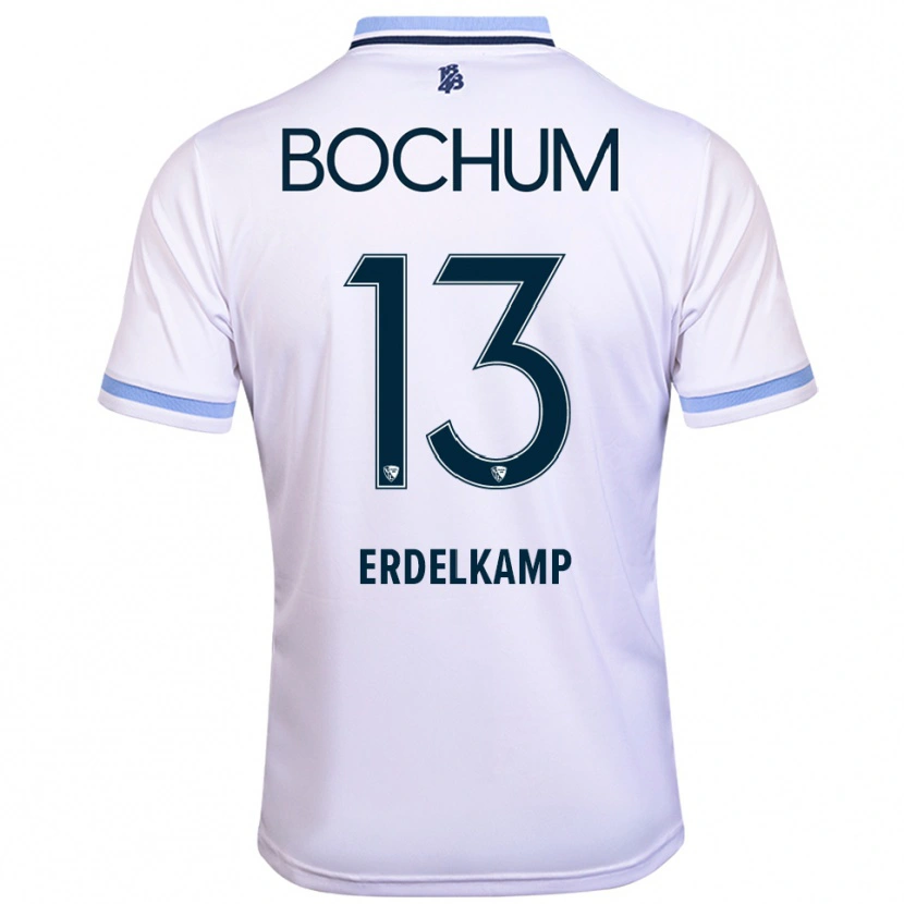 Danxen Damen Luca Erdelkamp #13 Weiß Himmelblau Auswärtstrikot Trikot 2025/26 T-Shirt Schweiz