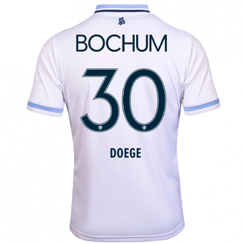 Danxen Damen Leonie Doege #30 Weiß Himmelblau Auswärtstrikot Trikot 2025/26 T-Shirt Schweiz