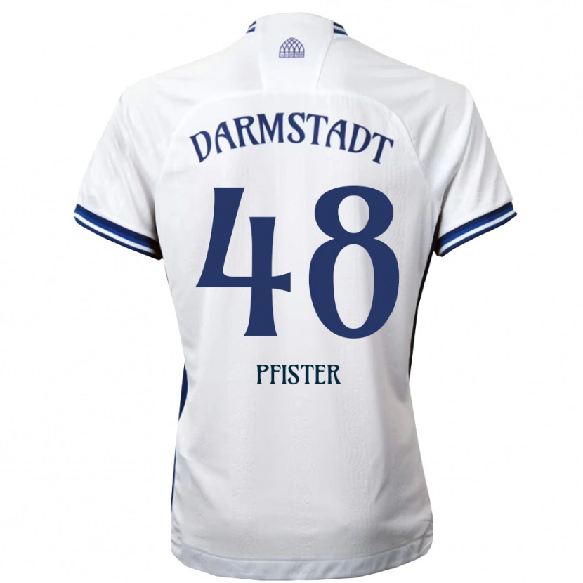 Danxen Damen Max Pfister #48 Weiß Blau Auswärtstrikot Trikot 2025/26 T-Shirt Schweiz