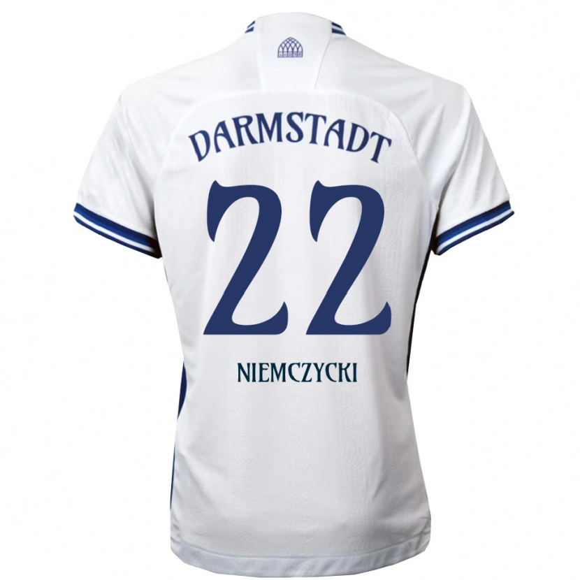 Danxen Damen Karol Niemczycki #22 Weiß Blau Auswärtstrikot Trikot 2025/26 T-Shirt Schweiz
