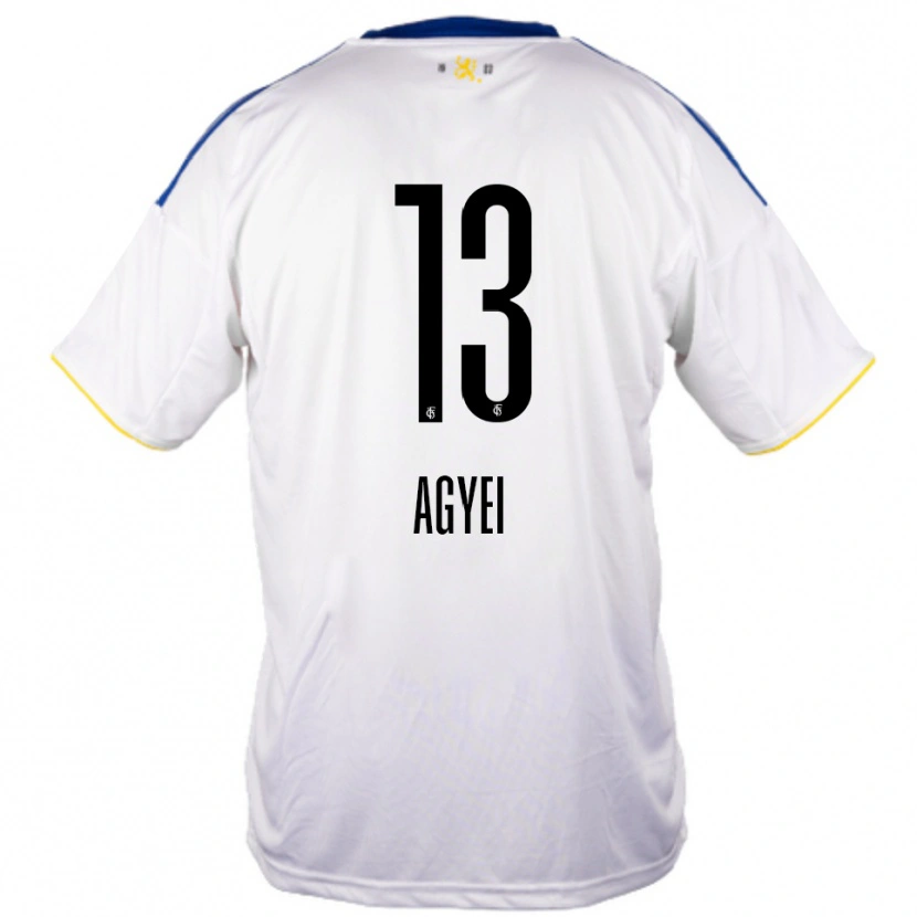 Danxen Damen Chelsea Agyei #13 Weiß Blau Gelb Auswärtstrikot Trikot 2025/26 T-Shirt Schweiz