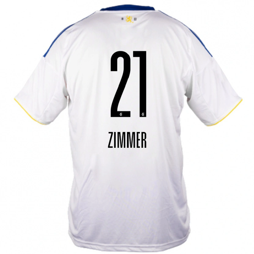 Danxen Damen Marvin Zimmer #21 Weiß Blau Gelb Auswärtstrikot Trikot 2025/26 T-Shirt Schweiz