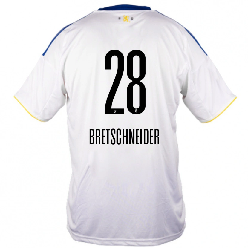 Danxen Damen Niko Bretschneider #28 Weiß Blau Gelb Auswärtstrikot Trikot 2025/26 T-Shirt Schweiz