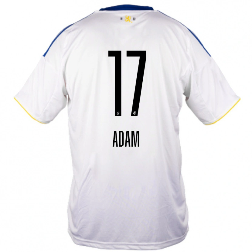 Danxen Damen Maximilian Adam #17 Weiß Blau Gelb Auswärtstrikot Trikot 2025/26 T-Shirt Schweiz