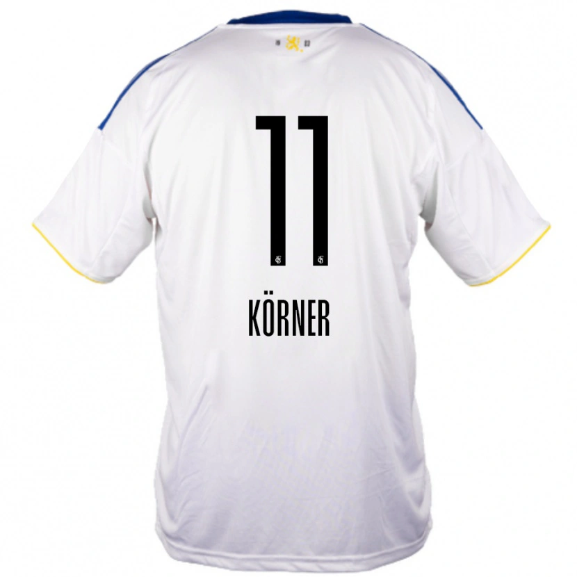 Danxen Damen Lea Körner #11 Weiß Blau Gelb Auswärtstrikot Trikot 2025/26 T-Shirt Schweiz