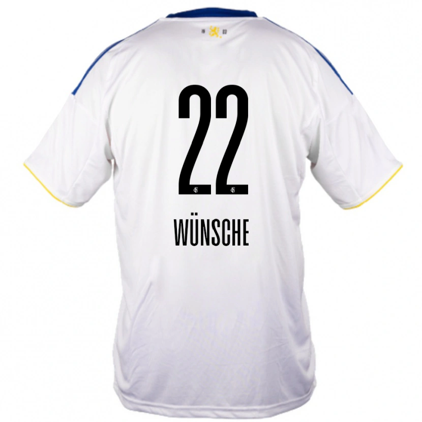 Danxen Damen Hannah Wünsche #22 Weiß Blau Gelb Auswärtstrikot Trikot 2025/26 T-Shirt Schweiz