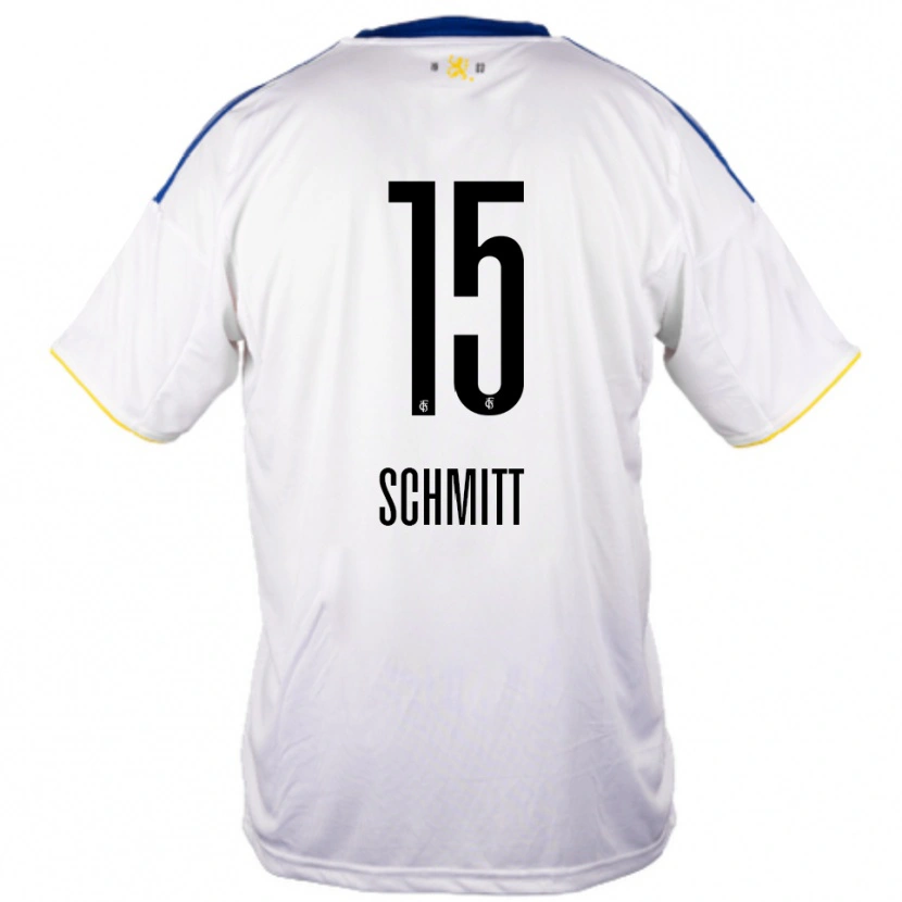 Danxen Damen Madita Schmitt #15 Weiß Blau Gelb Auswärtstrikot Trikot 2025/26 T-Shirt Schweiz