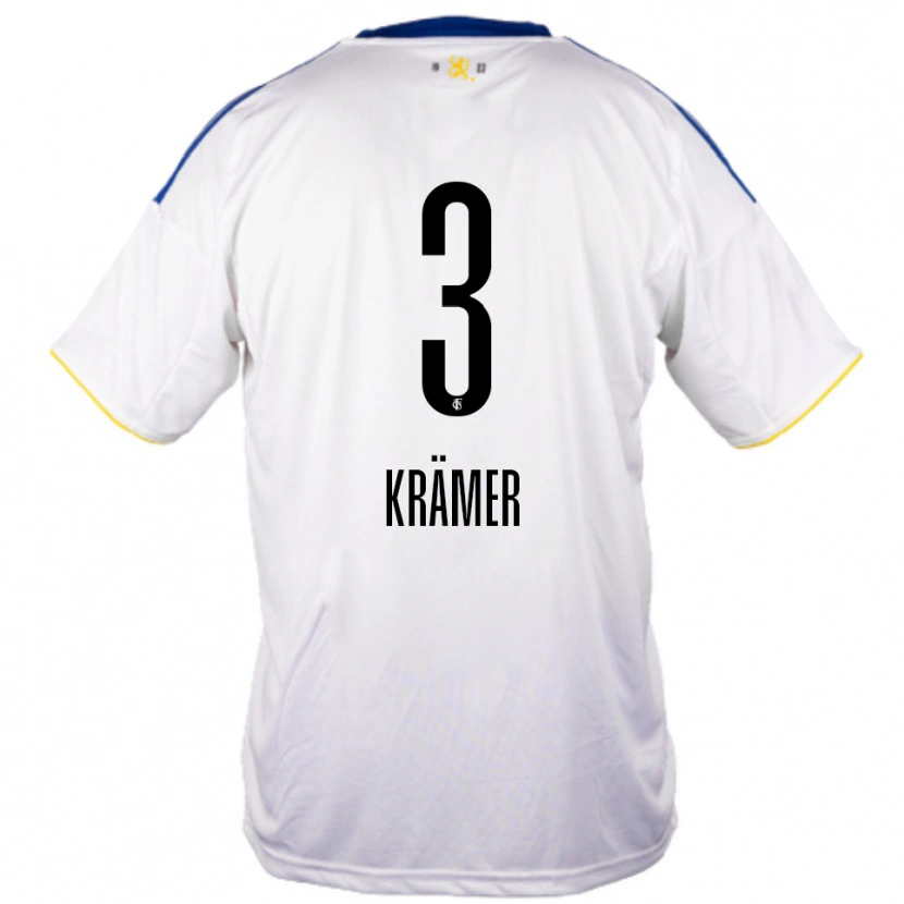 Danxen Damen Nils Krämer #3 Weiß Blau Gelb Auswärtstrikot Trikot 2025/26 T-Shirt Schweiz