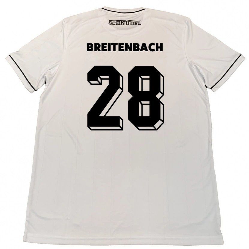 Danxen Damen Fabio Breitenbach #28 Weiß Schwarz Auswärtstrikot Trikot 2025/26 T-Shirt Schweiz