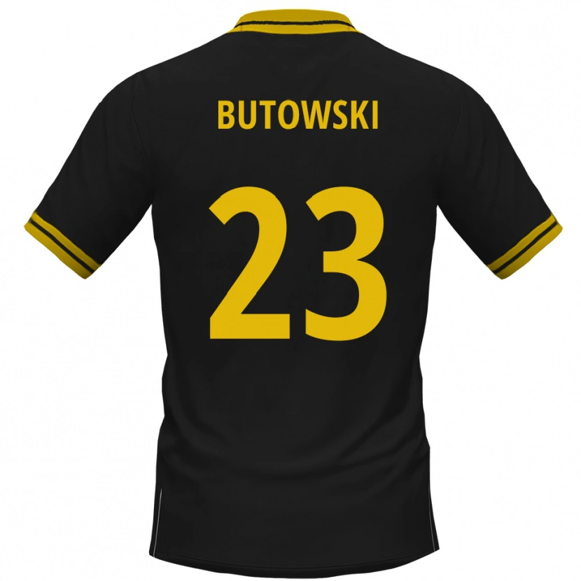 Danxen Damen Dennis Butowski #23 Schwarz Gelb Auswärtstrikot Trikot 2025/26 T-Shirt Schweiz
