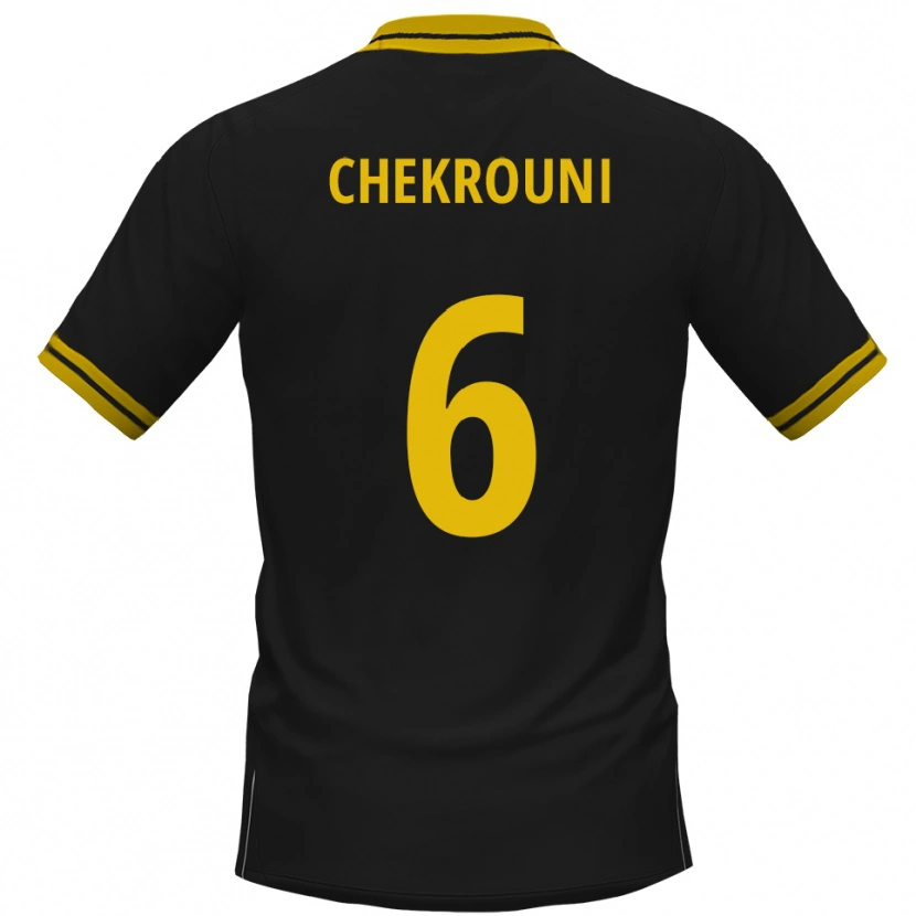 Danxen Damen Salim Chekrouni #6 Schwarz Gelb Auswärtstrikot Trikot 2025/26 T-Shirt Schweiz