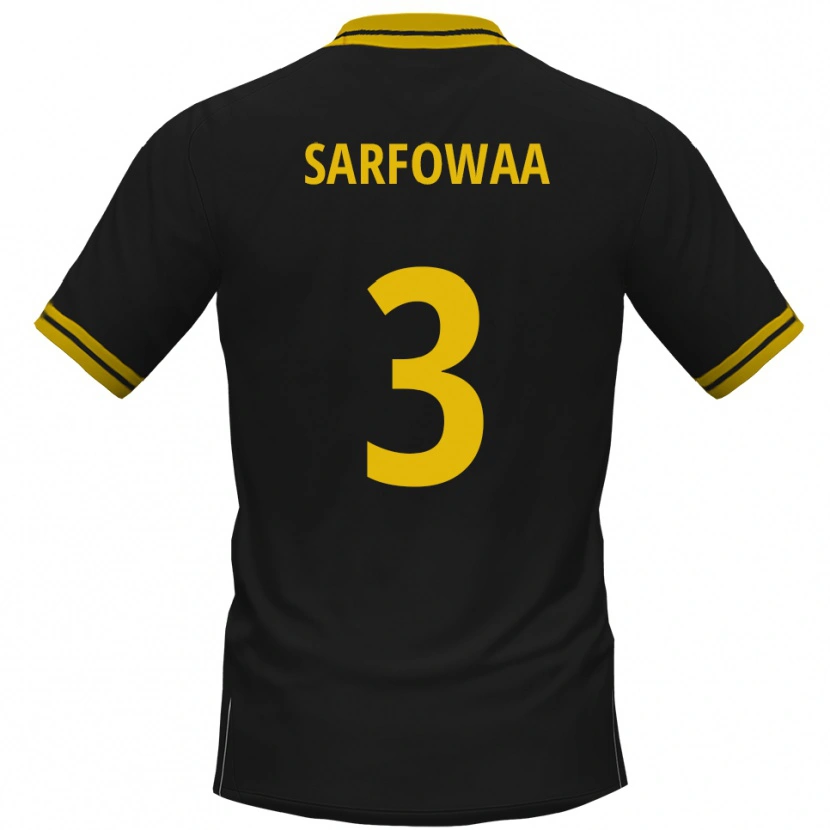 Danxen Damen Christian Sarfowaa #3 Schwarz Gelb Auswärtstrikot Trikot 2025/26 T-Shirt Schweiz