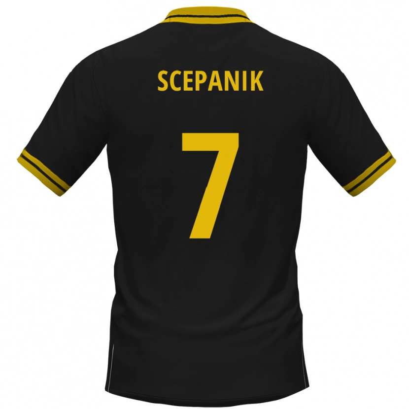 Danxen Damen Lukas Scepanik #7 Schwarz Gelb Auswärtstrikot Trikot 2025/26 T-Shirt Schweiz