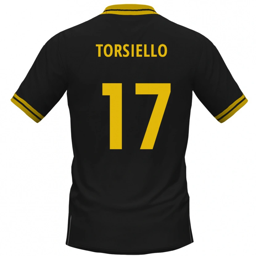 Danxen Damen Fabio Torsiello #17 Schwarz Gelb Auswärtstrikot Trikot 2025/26 T-Shirt Schweiz