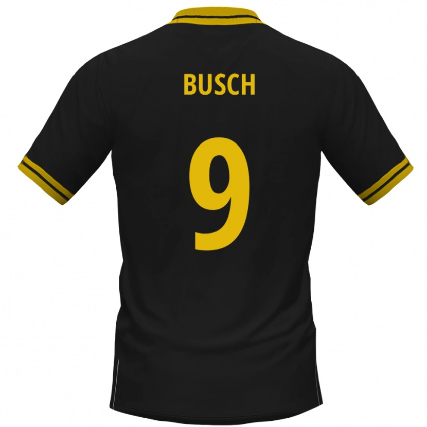 Danxen Damen Luis Busch #9 Schwarz Gelb Auswärtstrikot Trikot 2025/26 T-Shirt Schweiz