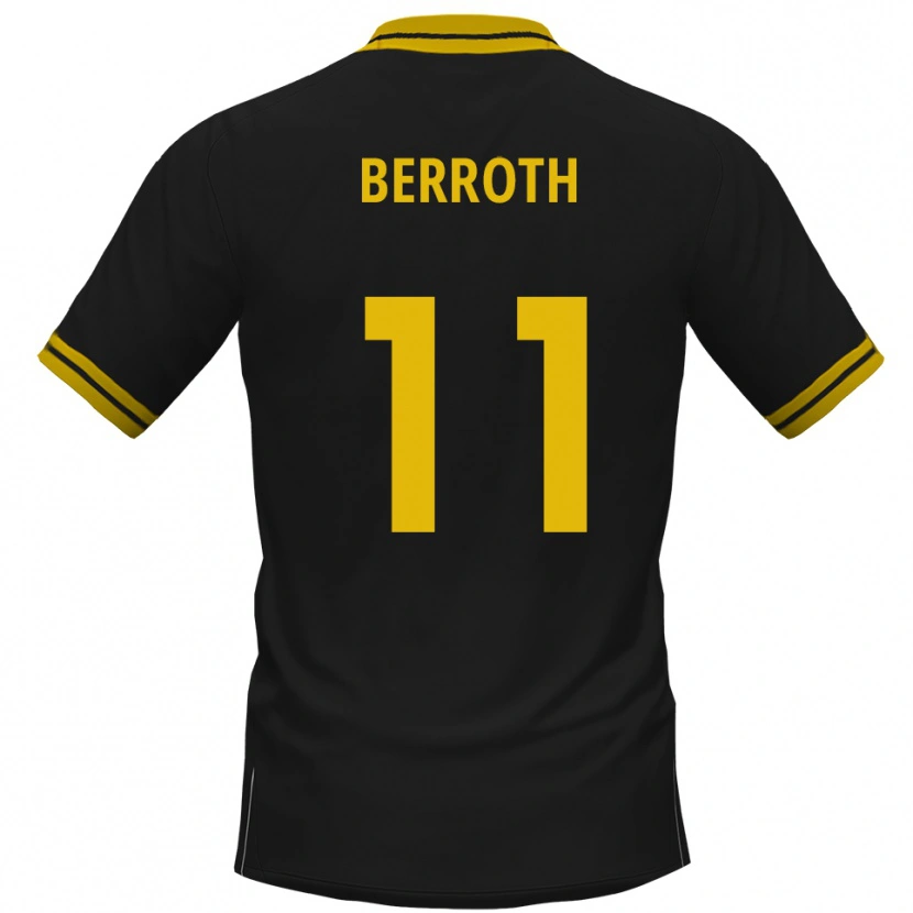 Danxen Damen Julius Berroth #11 Schwarz Gelb Auswärtstrikot Trikot 2025/26 T-Shirt Schweiz