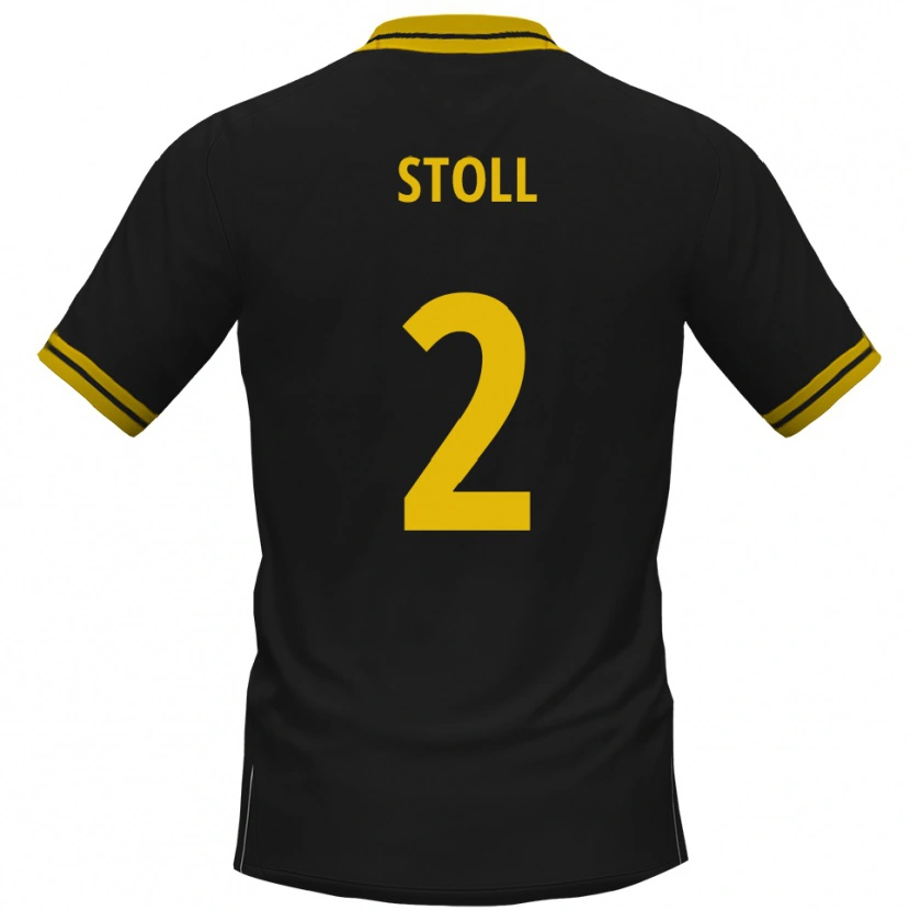 Danxen Damen Patrick Stoll #2 Schwarz Gelb Auswärtstrikot Trikot 2025/26 T-Shirt Schweiz