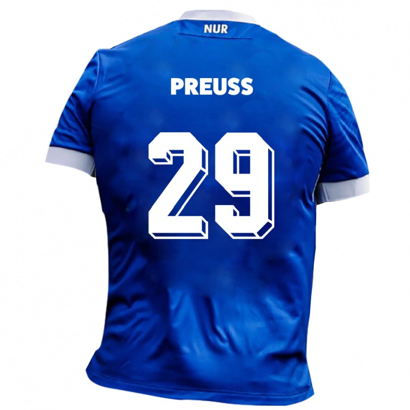 Danxen Damen Marlon Preuß #29 Blau Weiß Auswärtstrikot Trikot 2025/26 T-Shirt Schweiz