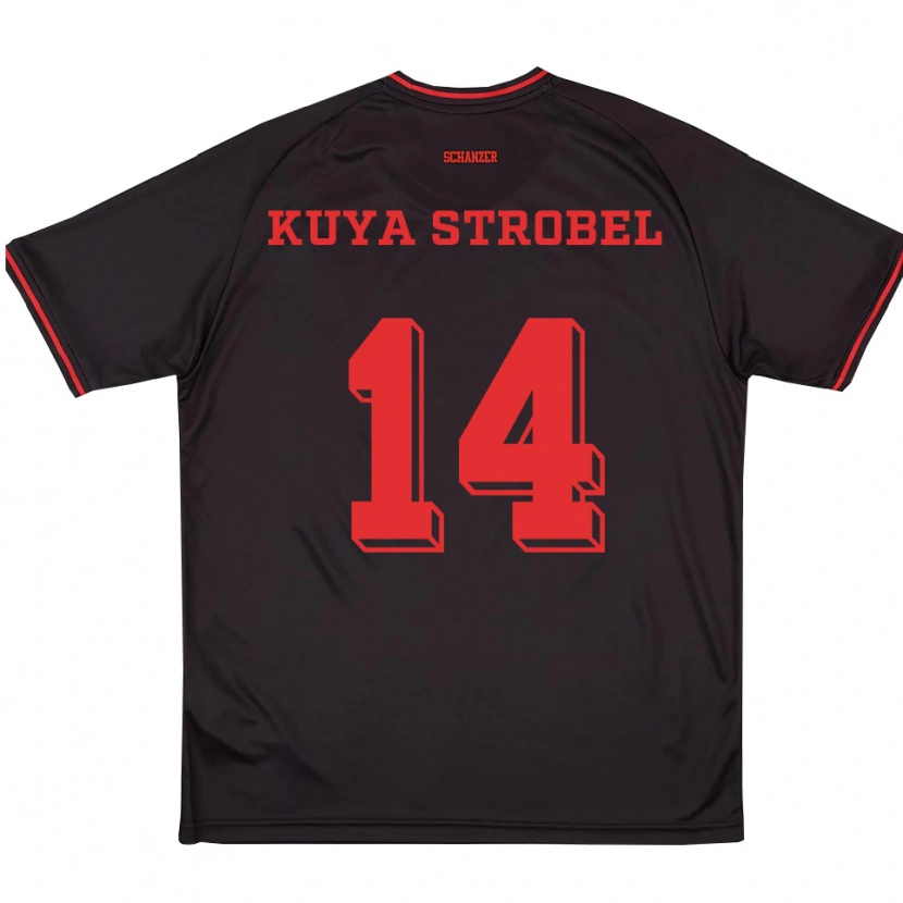 Danxen Damen Melissa Kuya Strobel #14 Schwarz Rot Weiß Auswärtstrikot Trikot 2025/26 T-Shirt Schweiz