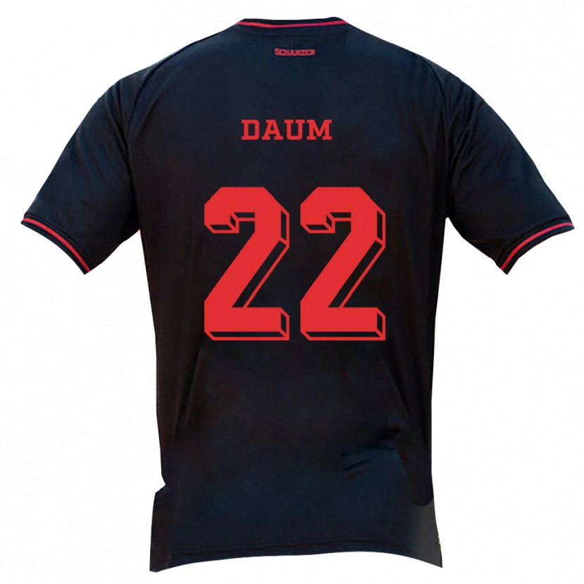 Danxen Damen Anna-Lena Daum #22 Schwarz Rot Weiß Auswärtstrikot Trikot 2025/26 T-Shirt Schweiz
