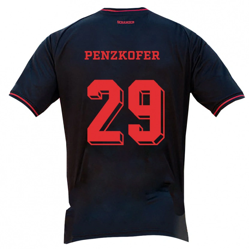 Danxen Damen Nina Penzkofer #29 Schwarz Rot Weiß Auswärtstrikot Trikot 2025/26 T-Shirt Schweiz