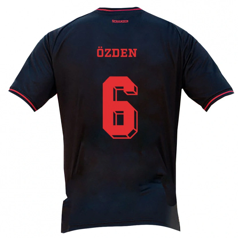 Danxen Damen Mustafa Özden #6 Schwarz Rot Weiß Auswärtstrikot Trikot 2025/26 T-Shirt Schweiz