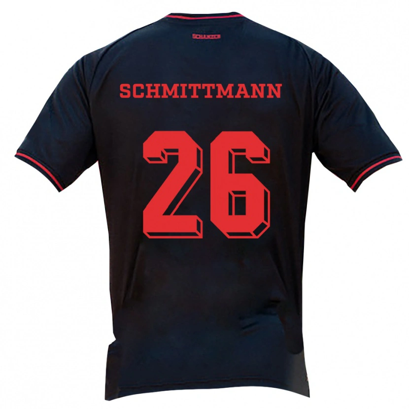 Danxen Damen Katharina Schmittmann #26 Schwarz Rot Weiß Auswärtstrikot Trikot 2025/26 T-Shirt Schweiz