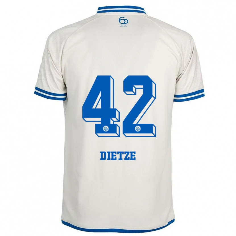 Danxen Damen Benno Dietze #42 Weiß Blau Auswärtstrikot Trikot 2025/26 T-Shirt Schweiz