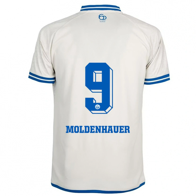 Danxen Damen Max Moldenhauer #9 Weiß Blau Auswärtstrikot Trikot 2025/26 T-Shirt Schweiz