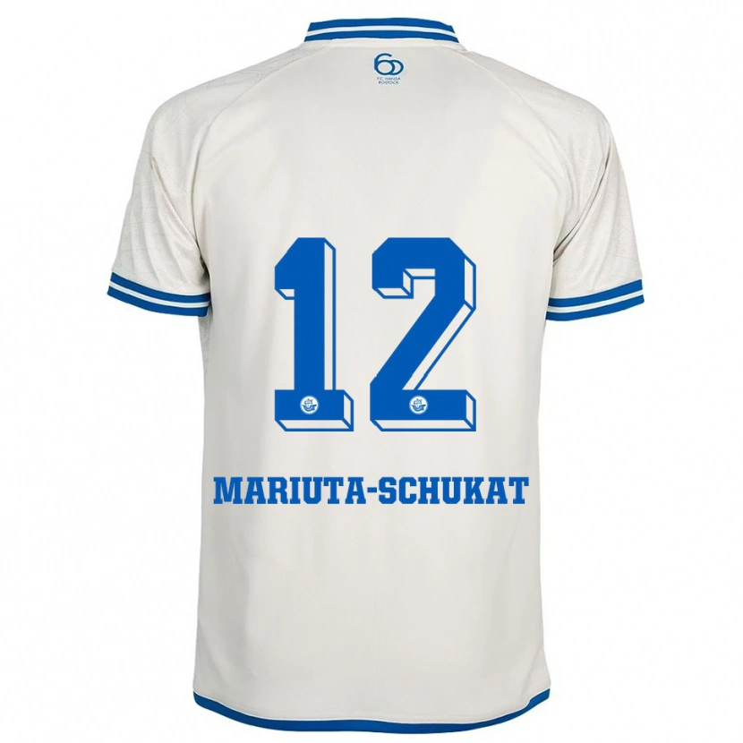 Danxen Damen Lara Mariuta-Schukat #12 Weiß Blau Auswärtstrikot Trikot 2025/26 T-Shirt Schweiz