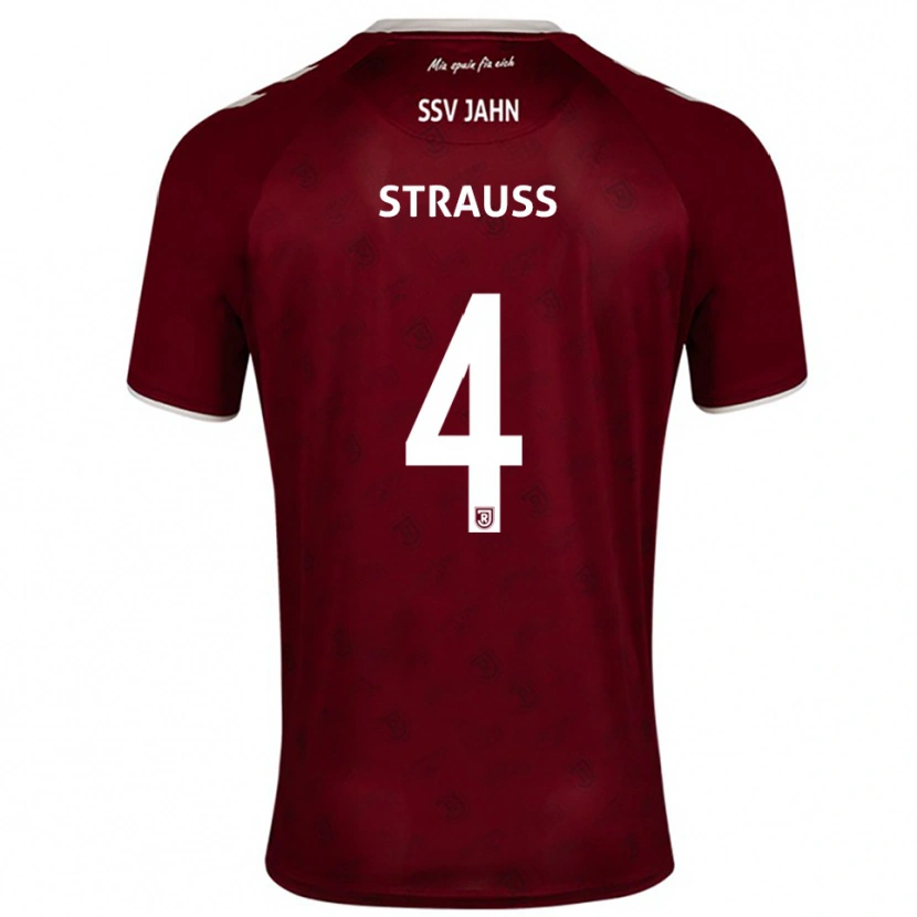 Danxen Damen Felix Strauss #4 Burgunder Weiß Auswärtstrikot Trikot 2025/26 T-Shirt Schweiz