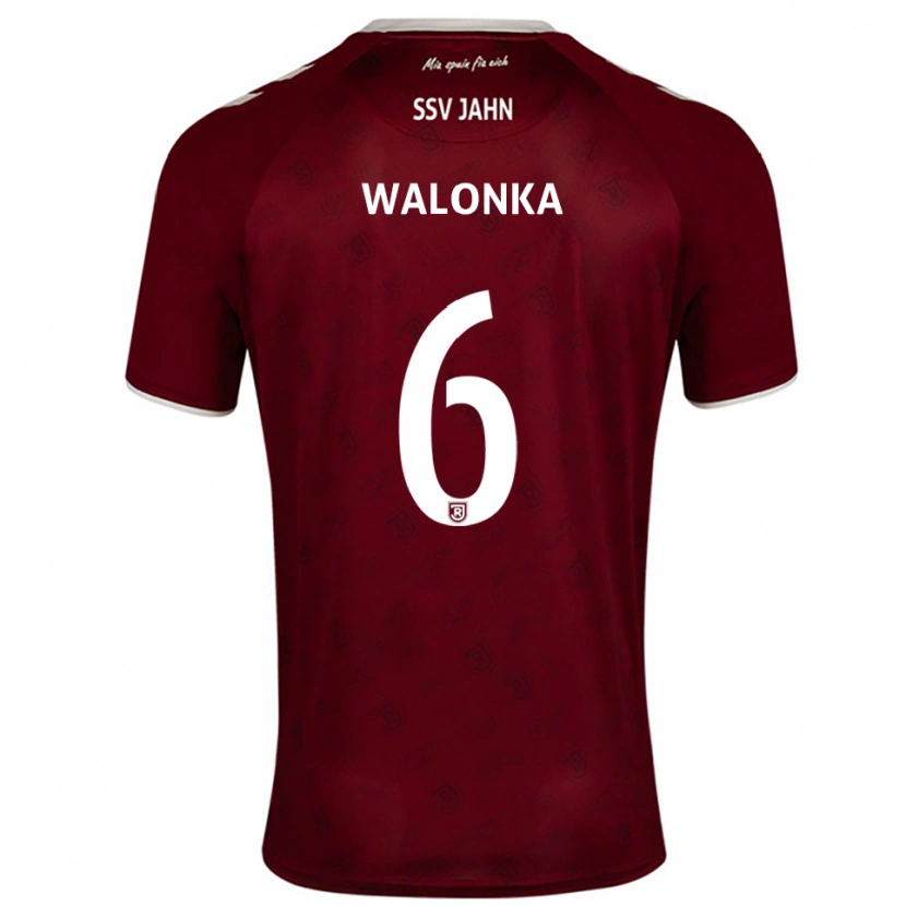Danxen Damen Luca Walonka #6 Burgunder Weiß Auswärtstrikot Trikot 2025/26 T-Shirt Schweiz